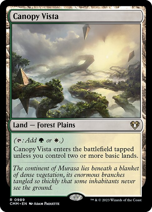 Canopy Vista — Commander Masters #989, art by Adam Paquette