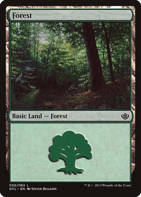 Forest — Duel Decks Anthology: Garruk vs. Liliana #30, art by Steven Belledin