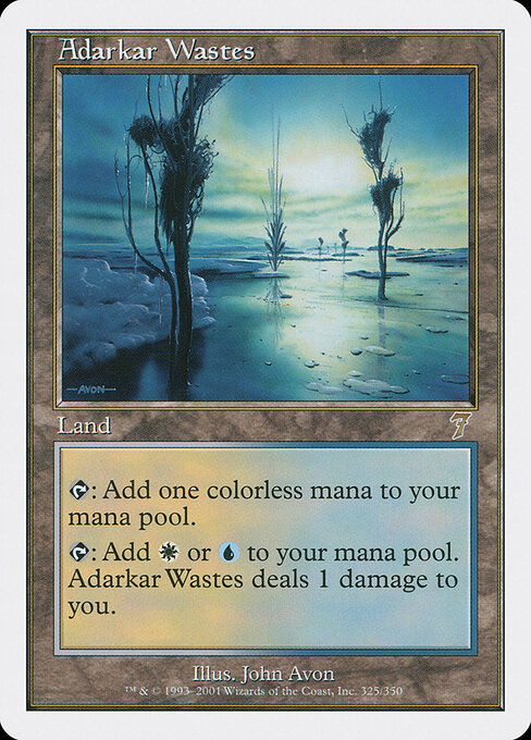 Adarkar Wastes — Seventh Edition #325, art by John Avon