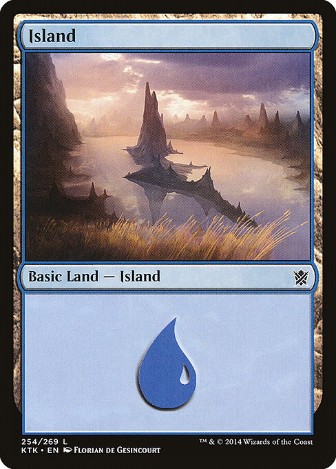 Island — Khans of Tarkir #254, art by Florian de Gesincourt