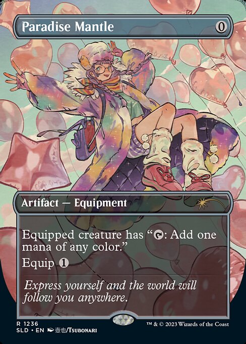 Paradise Mantle — Secret Lair Drop #1236, art by Tsubonari