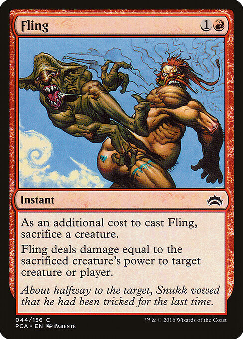 Fling — Planechase Anthology #44, art by Paolo Parente