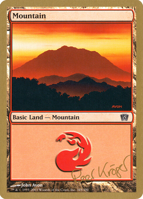 Mountain — World Championship Decks 2003 #pk345, art by John Avon