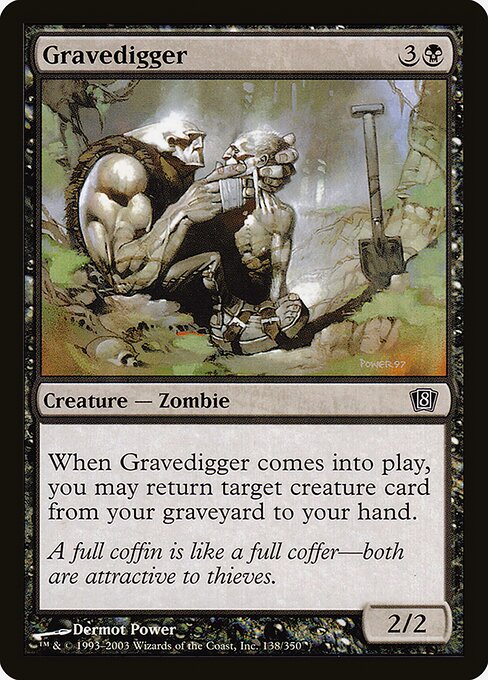 Gravedigger — Eighth Edition #138★, art by Dermot Power