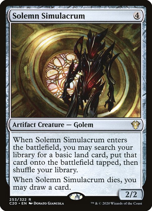 Solemn Simulacrum — Commander 2020 #253, art by Donato Giancola
