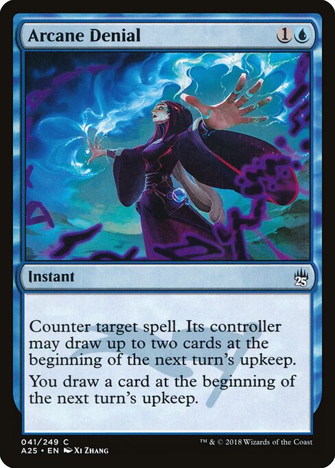 Arcane Denial — Masters 25 #41, art by Xi Zhang