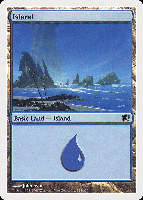 Island — Ninth Edition #336, art by John Avon