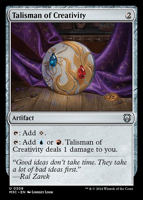 Talisman of Creativity — Modern Horizons 3 Commander #308, art by Lindsey Look