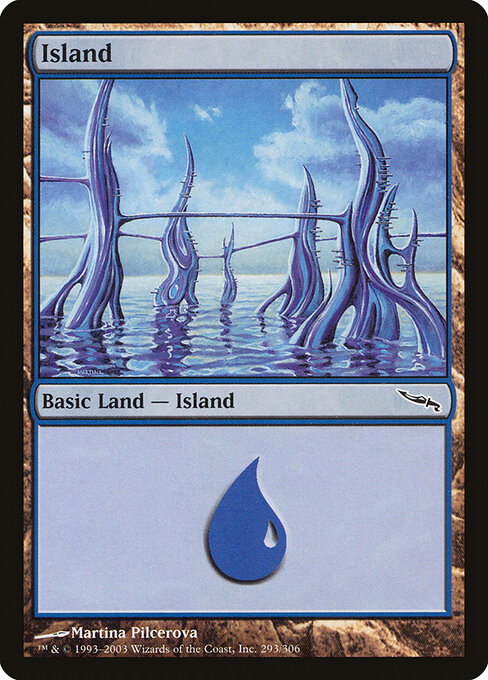 Island — Mirrodin #293, art by Martina Pilcerova