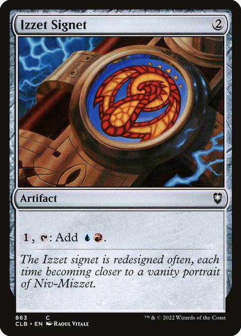 Izzet Signet — Commander Legends: Battle for Baldur's Gate #863, art by Raoul Vitale