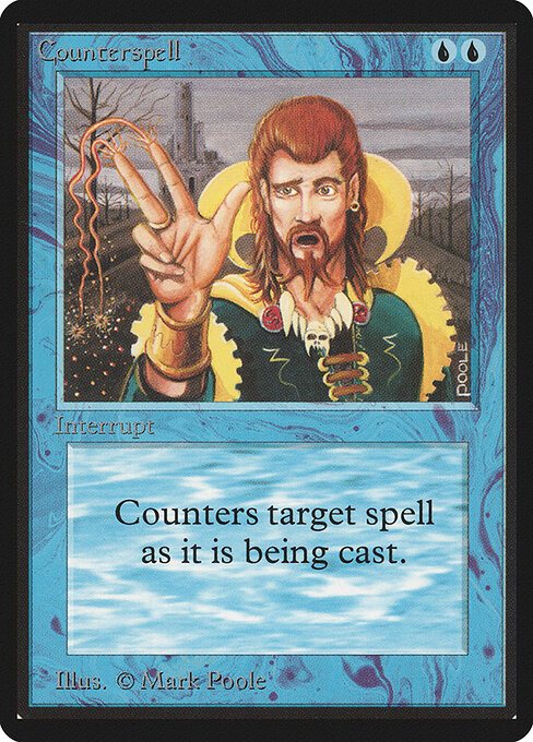 Counterspell — Limited Edition Beta #55, art by Mark Poole