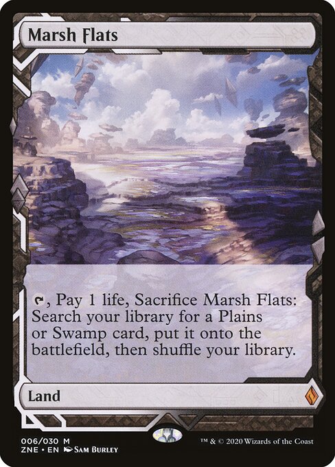 Marsh Flats — Zendikar Rising Expeditions #6, art by Sam Burley