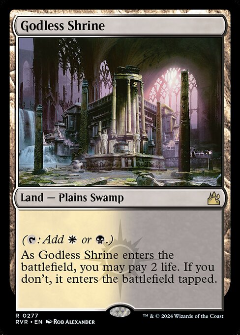 Godless Shrine — Ravnica Remastered #277, art by Rob Alexander