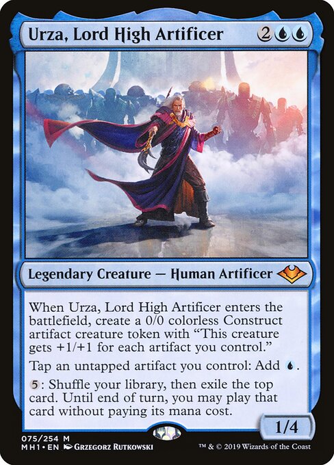Urza, Lord High Artificer — Modern Horizons #75, art by Grzegorz Rutkowski
