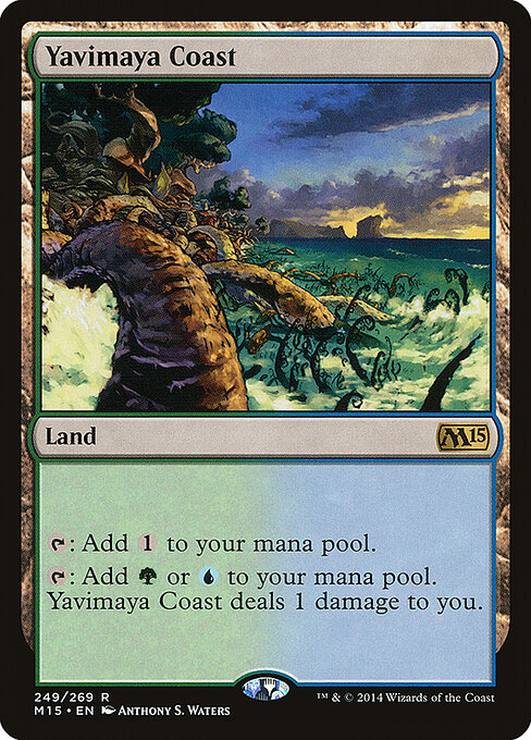 Yavimaya Coast — Magic 2015 #249, art by Anthony S. Waters