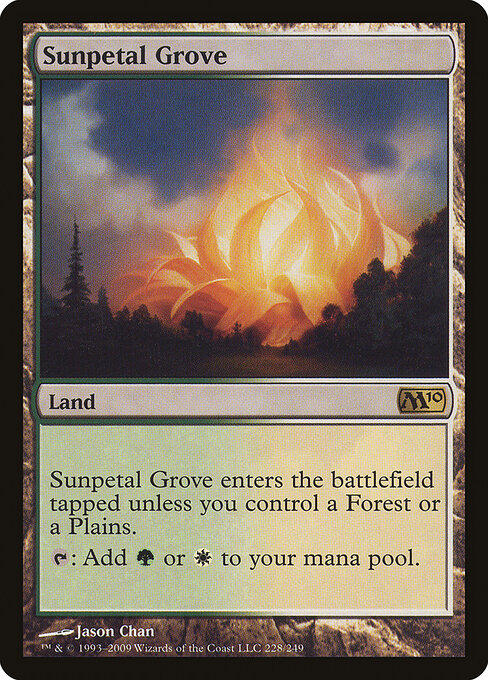 Sunpetal Grove — Magic 2010 #228, art by Jason Chan