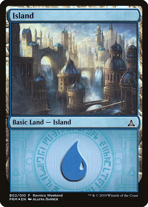 Island — RNA Ravnica Weekend #B02, art by Alayna Danner