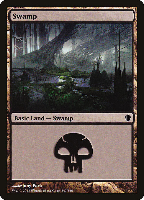 Swamp — Commander 2013 #347, art by Jung Park