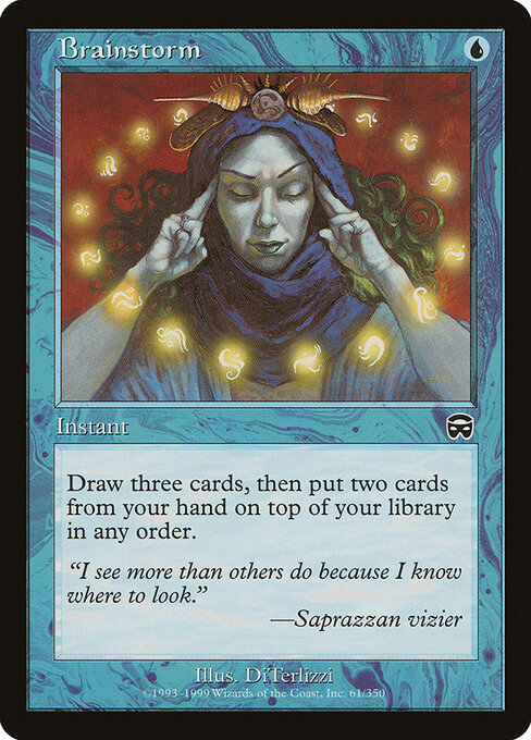 Brainstorm — Mercadian Masques #61, art by DiTerlizzi