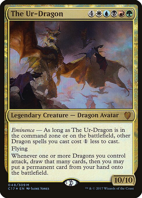 The Ur-Dragon — Commander 2017 Oversized #48, art by Jaime Jones