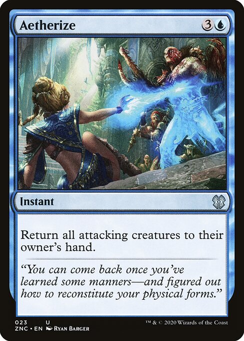 Aetherize — Zendikar Rising Commander #23, art by Ryan Barger
