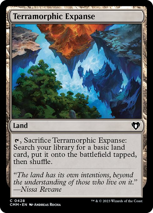 Terramorphic Expanse — Commander Masters #428, art by Andreas Rocha