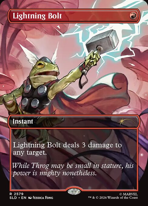 Lightning Bolt — Secret Lair Drop #2579, art by Jessica Fong