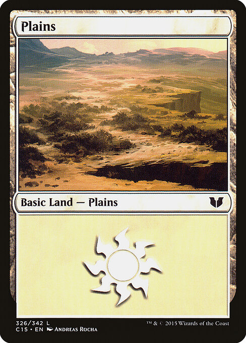 Plains — Commander 2015 #326, art by Andreas Rocha