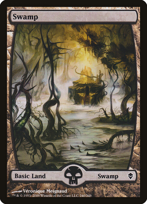 Swamp — Zendikar #240, art by Véronique Meignaud