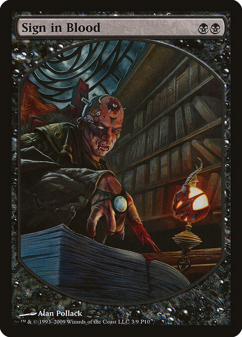 Sign in Blood — Magic Player Rewards 2010 #3, art by Alan Pollack