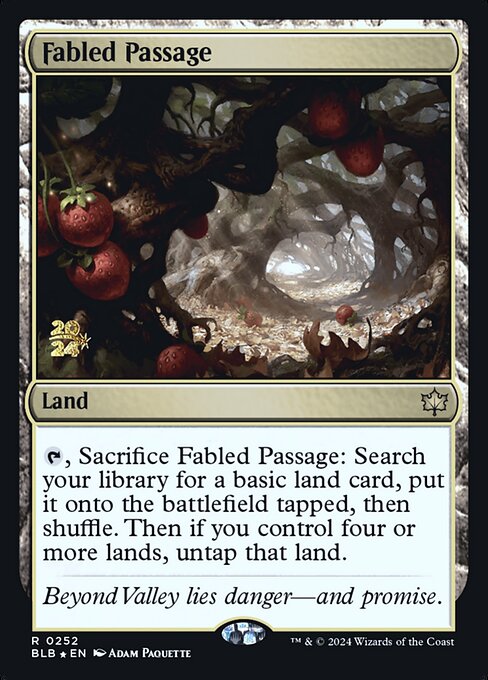 Fabled Passage — Bloomburrow Promos #252s, art by Adam Paquette