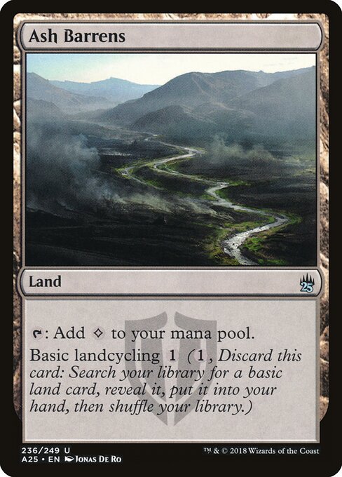 Ash Barrens — Masters 25 #236, art by Jonas De Ro