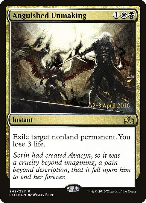 Anguished Unmaking — Shadows over Innistrad Promos #242s, art by Wesley Burt