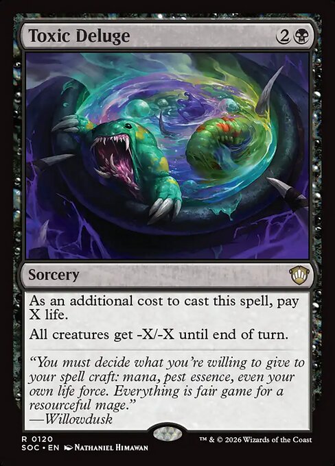 Toxic Deluge — Secrets of Strixhaven Commander #120, art by Nathaniel Himawan