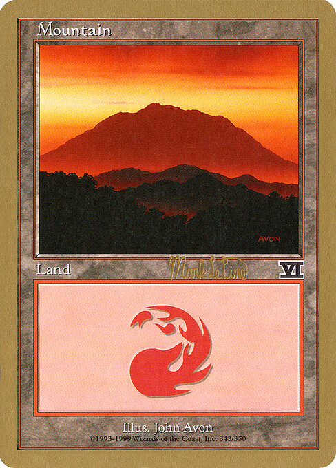 Mountain — World Championship Decks 1999 #mlp343, art by John Avon