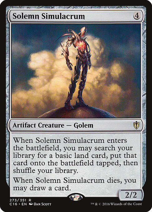 Solemn Simulacrum — Commander 2016 #273, art by Dan Murayama Scott