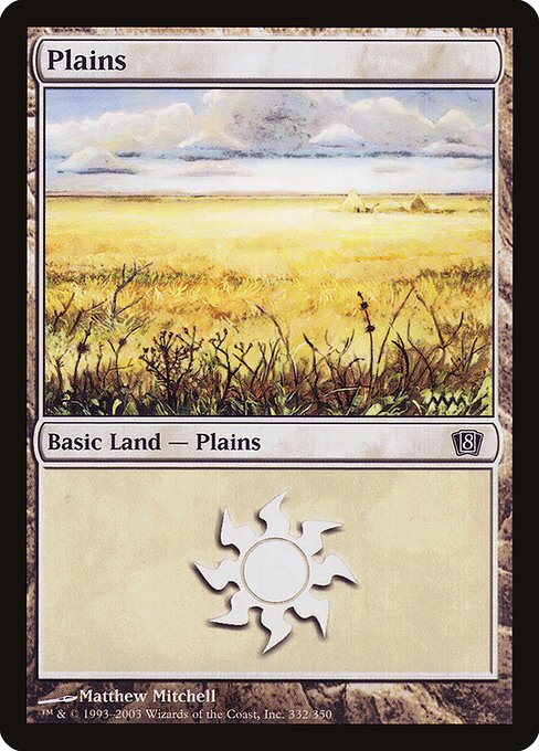 Plains — Eighth Edition #332★, art by Matthew Mitchell