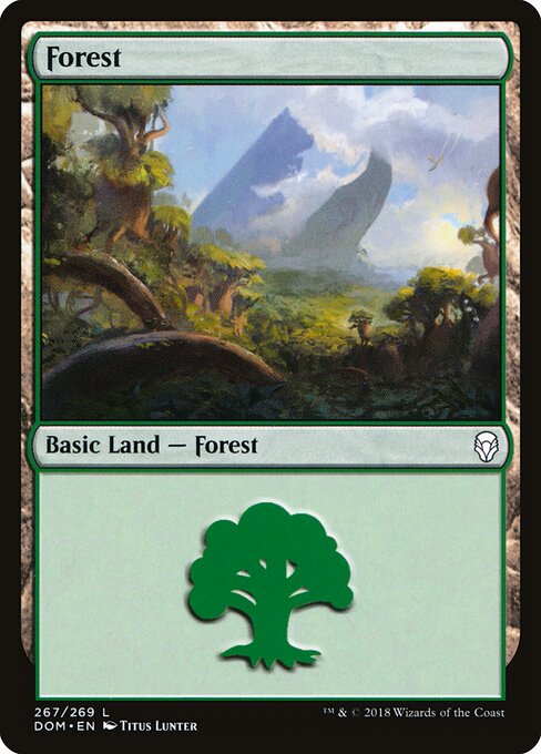 Forest — Dominaria #267, art by Titus Lunter