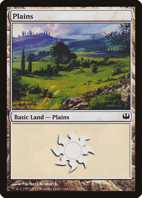 Plains — Duel Decks: Knights vs. Dragons #42, art by Michael Komarck