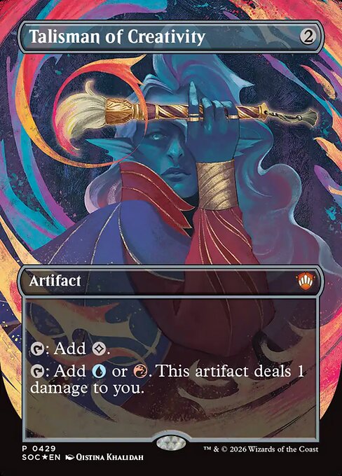 Talisman of Creativity — Secrets of Strixhaven Commander #429, art by Qistina Khalidah