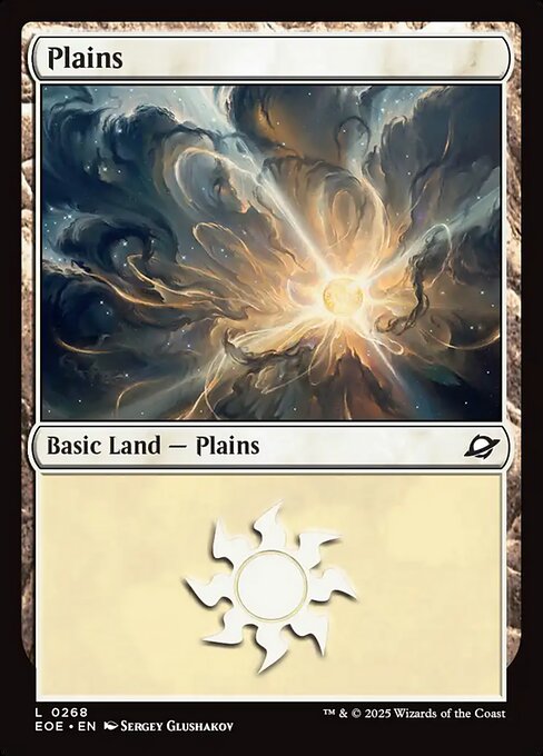 Plains — Edge of Eternities #268, art by Sergey Glushakov