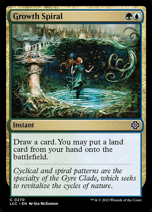 Growth Spiral — The Lost Caverns of Ixalan Commander #270, art by Seb McKinnon