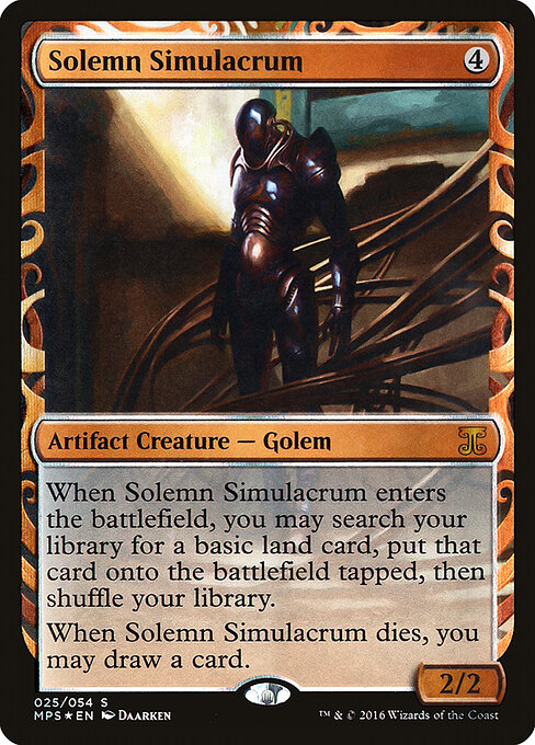 Solemn Simulacrum — Kaladesh Inventions #25, art by Daarken