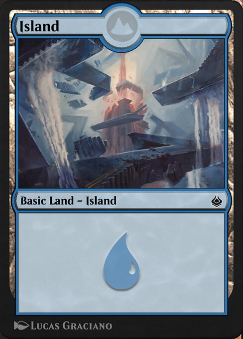 Island — Amonkhet Remastered #309, art by Lucas Graciano