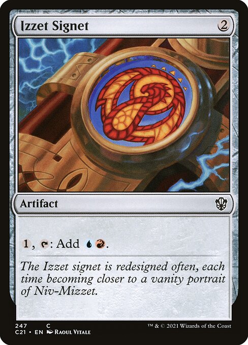 Izzet Signet — Commander 2021 #247, art by Raoul Vitale