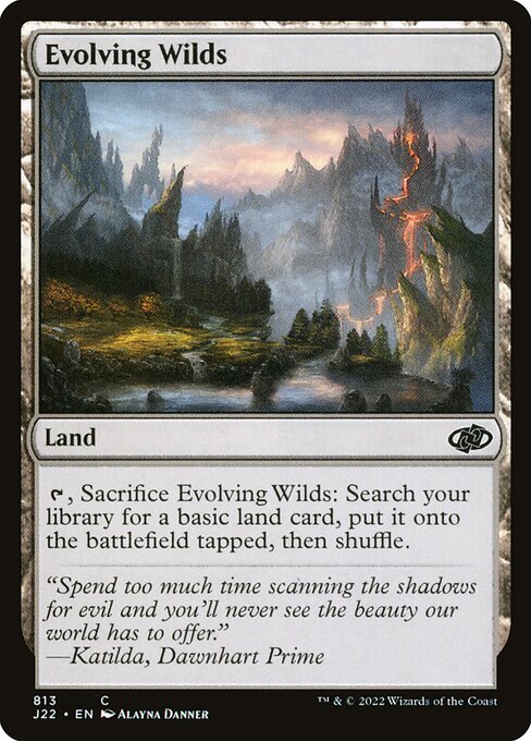 Evolving Wilds — Jumpstart 2022 #813, art by Alayna Danner