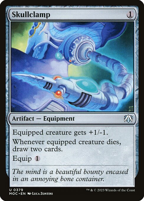 Skullclamp — March of the Machine Commander #379, art by Luca Zontini