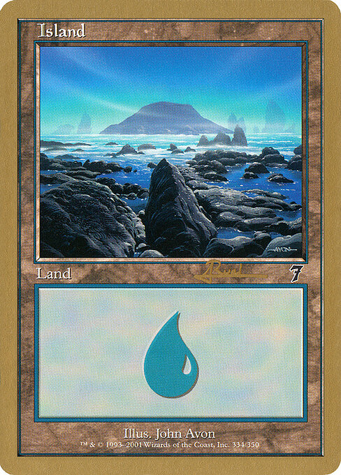 Island — World Championship Decks 2001 #ar334, art by John Avon