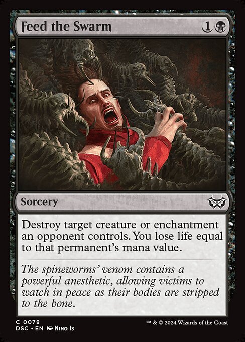 Feed the Swarm — Duskmourn: House of Horror Commander #78, art by Nino Is
