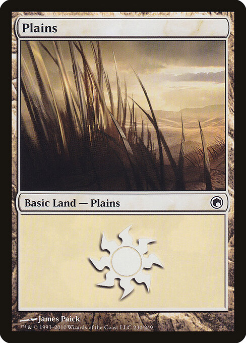Plains — Scars of Mirrodin #230, art by James Paick